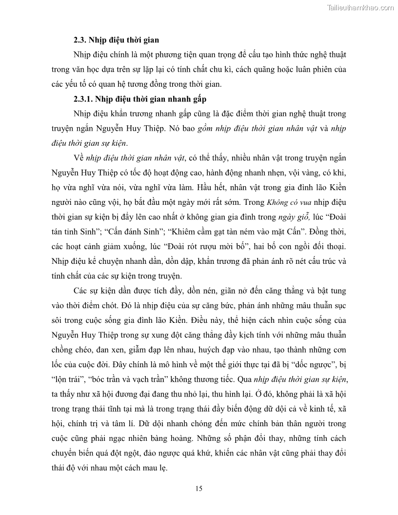 Luận văn thạc sĩ khoa học ngữ văn Không gian và thời gian nghệ thuật trong truyện ngắn Nguyễn Huy Thiệp - 12 Trang 144