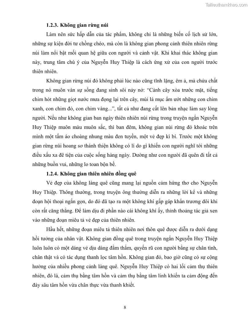 Luận văn thạc sĩ khoa học ngữ văn Không gian và thời gian nghệ thuật trong truyện ngắn Nguyễn Huy Thiệp - 12 Trang 137