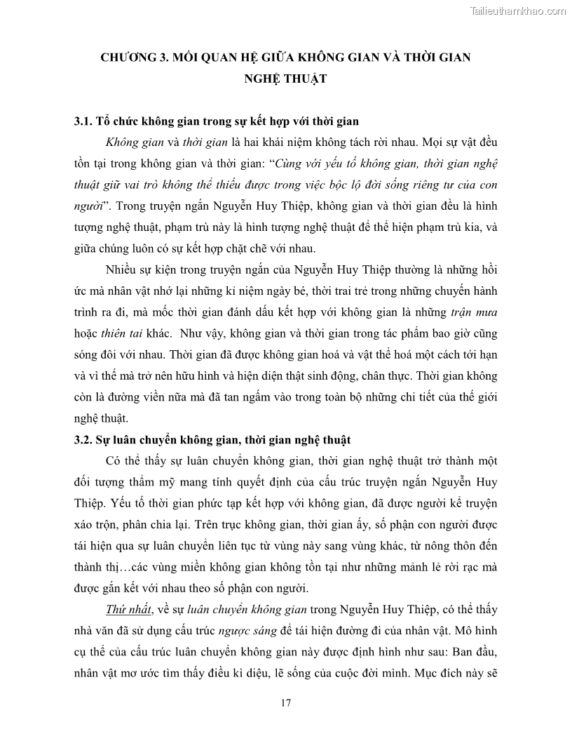 Luận văn thạc sĩ khoa học ngữ văn Không gian và thời gian nghệ thuật trong truyện ngắn Nguyễn Huy Thiệp - 13 Trang 146