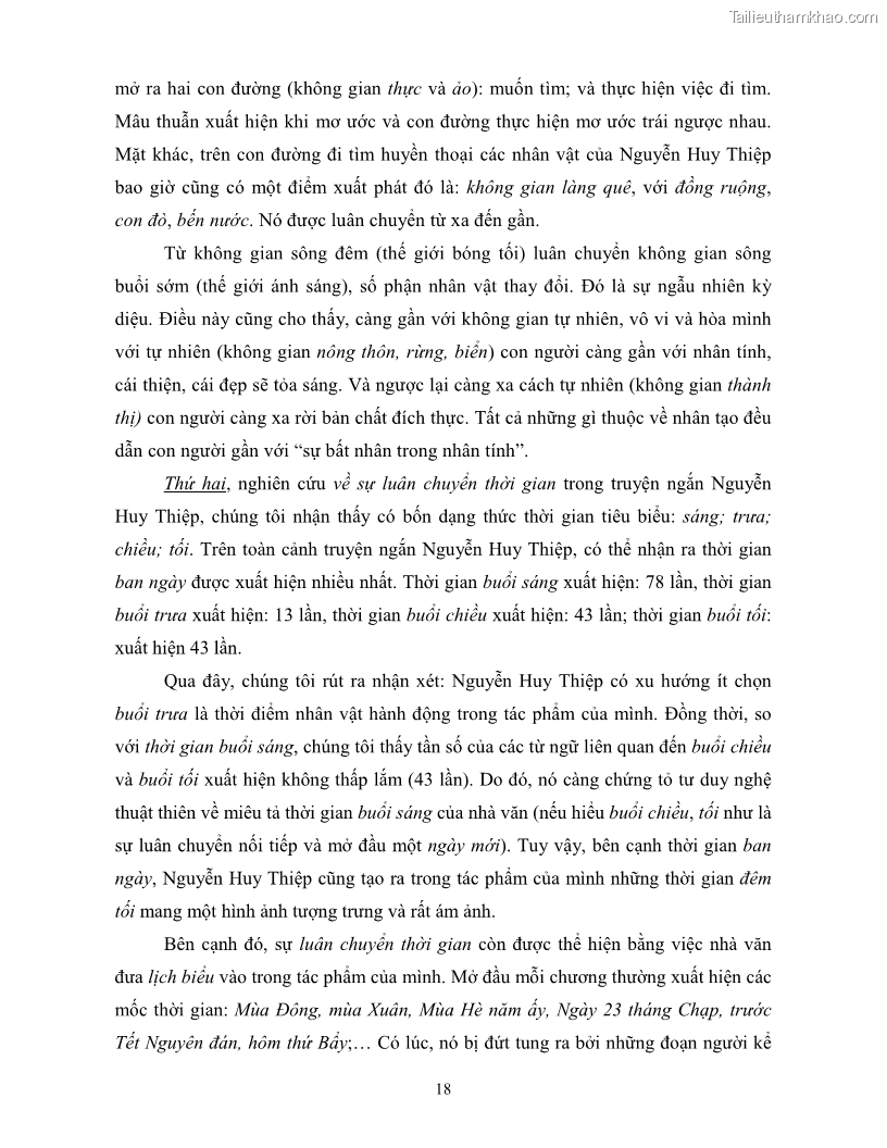 Luận văn thạc sĩ khoa học ngữ văn Không gian và thời gian nghệ thuật trong truyện ngắn Nguyễn Huy Thiệp - 13 Trang 147