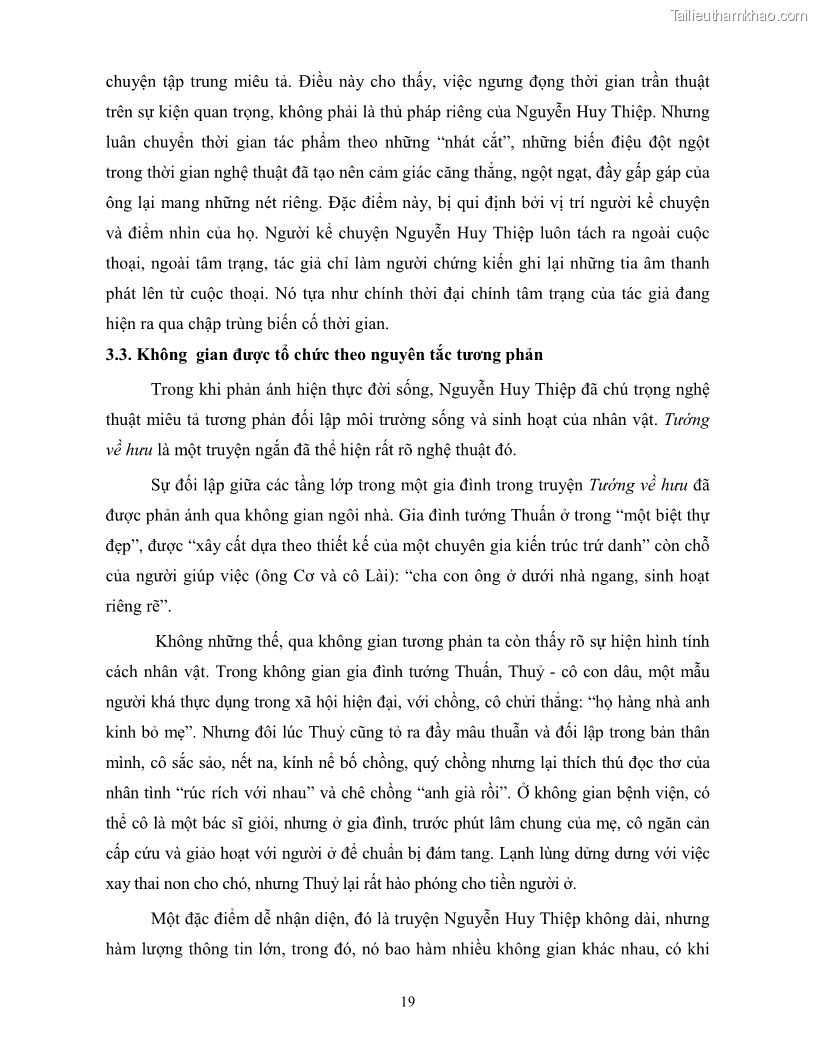 Luận văn thạc sĩ khoa học ngữ văn Không gian và thời gian nghệ thuật trong truyện ngắn Nguyễn Huy Thiệp - 13 Trang 148
