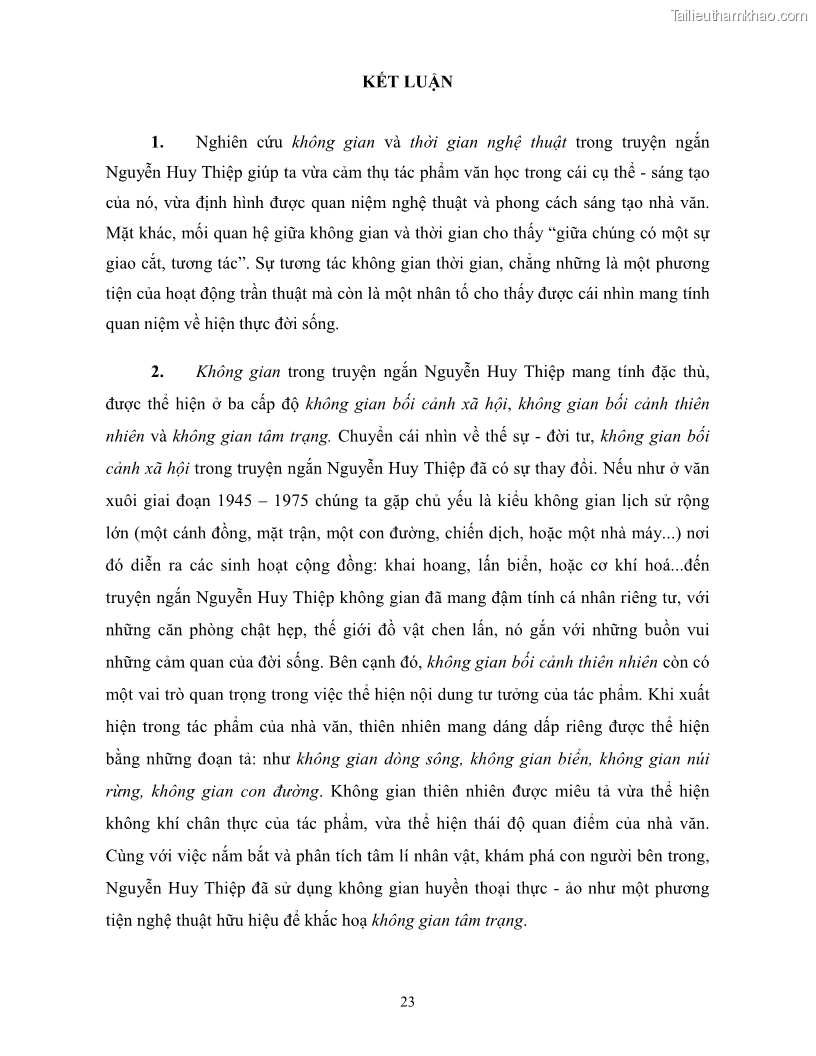 Luận văn thạc sĩ khoa học ngữ văn Không gian và thời gian nghệ thuật trong truyện ngắn Nguyễn Huy Thiệp - 13 Trang 152