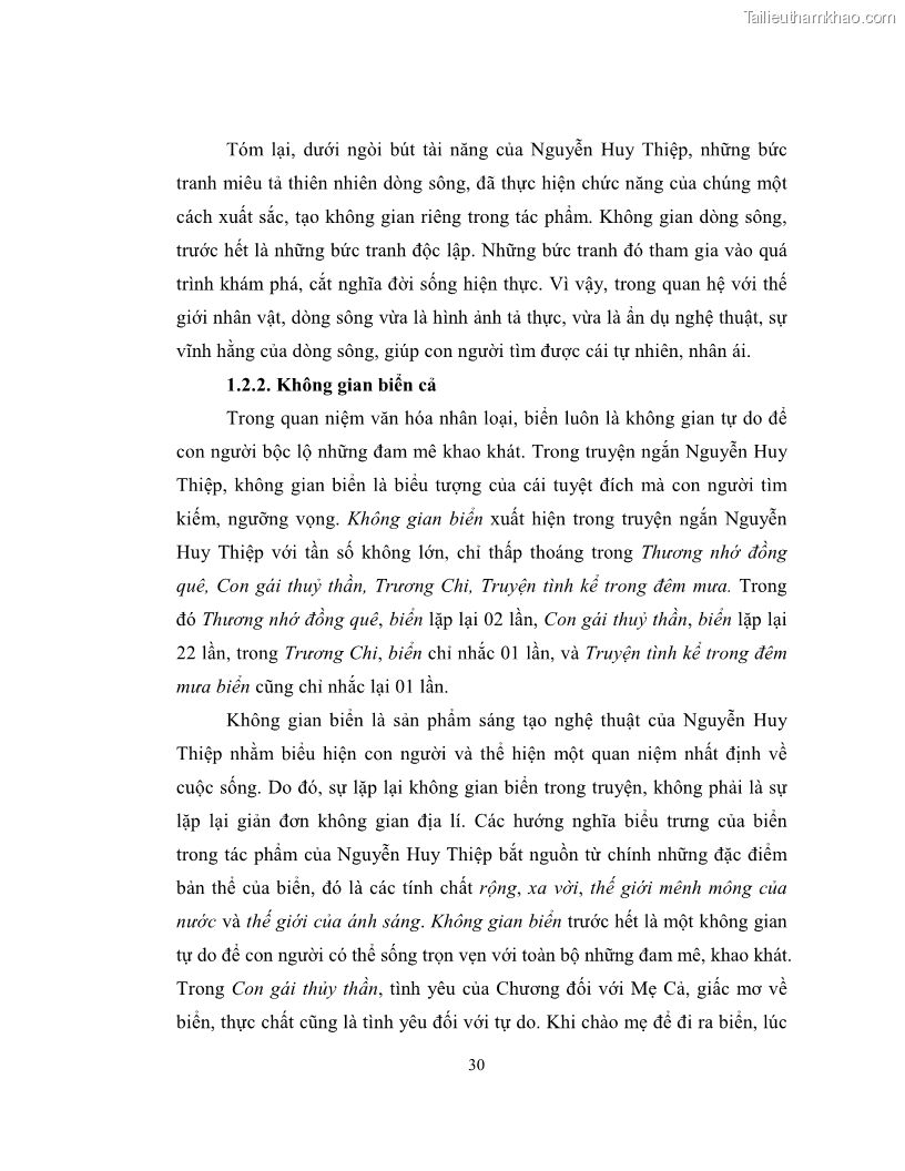 Luận văn thạc sĩ khoa học ngữ văn Không gian và thời gian nghệ thuật trong truyện ngắn Nguyễn Huy Thiệp - 3 Trang 35