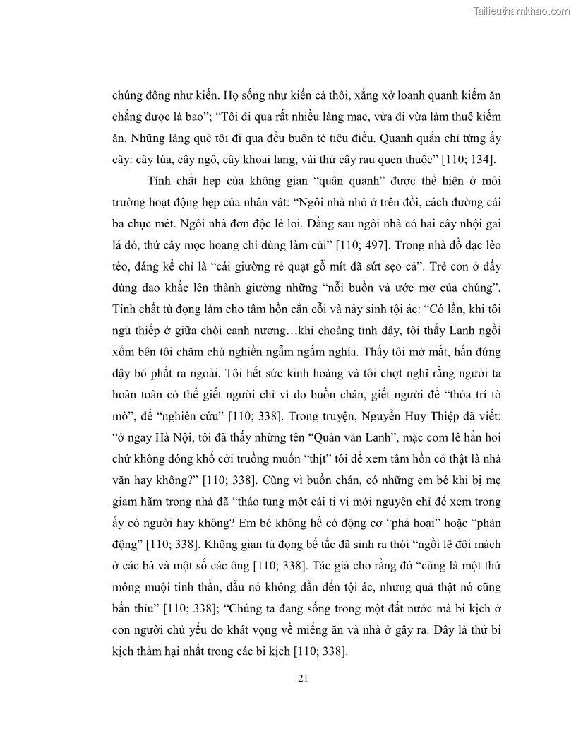 Luận văn thạc sĩ khoa học ngữ văn Không gian và thời gian nghệ thuật trong truyện ngắn Nguyễn Huy Thiệp - 3 Trang 26