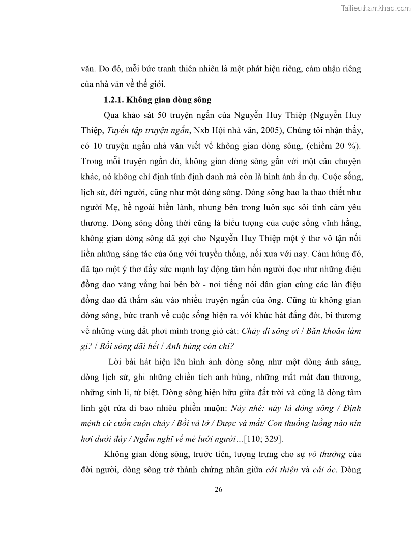 Luận văn thạc sĩ khoa học ngữ văn Không gian và thời gian nghệ thuật trong truyện ngắn Nguyễn Huy Thiệp - 3 Trang 31