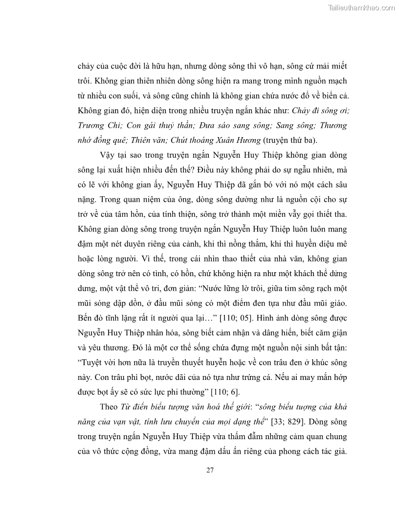 Luận văn thạc sĩ khoa học ngữ văn Không gian và thời gian nghệ thuật trong truyện ngắn Nguyễn Huy Thiệp - 3 Trang 32