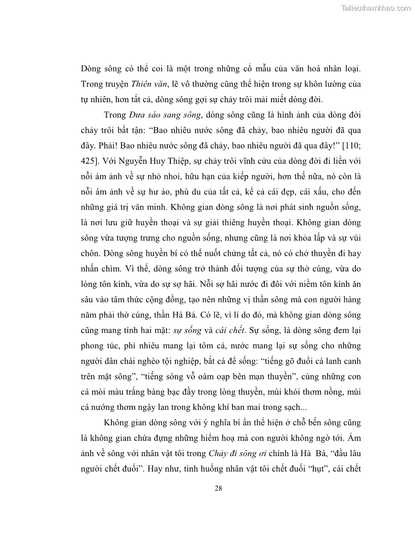 Luận văn thạc sĩ khoa học ngữ văn Không gian và thời gian nghệ thuật trong truyện ngắn Nguyễn Huy Thiệp - 3 Trang 33