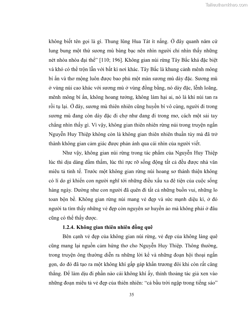 Luận văn thạc sĩ khoa học ngữ văn Không gian và thời gian nghệ thuật trong truyện ngắn Nguyễn Huy Thiệp - 4 Trang 40