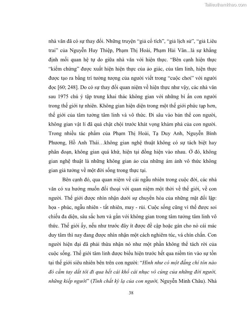 Luận văn thạc sĩ khoa học ngữ văn Không gian và thời gian nghệ thuật trong truyện ngắn Nguyễn Huy Thiệp - 4 Trang 43