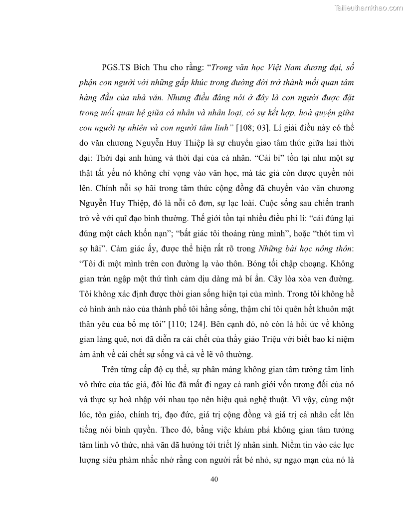 Luận văn thạc sĩ khoa học ngữ văn Không gian và thời gian nghệ thuật trong truyện ngắn Nguyễn Huy Thiệp - 4 Trang 45