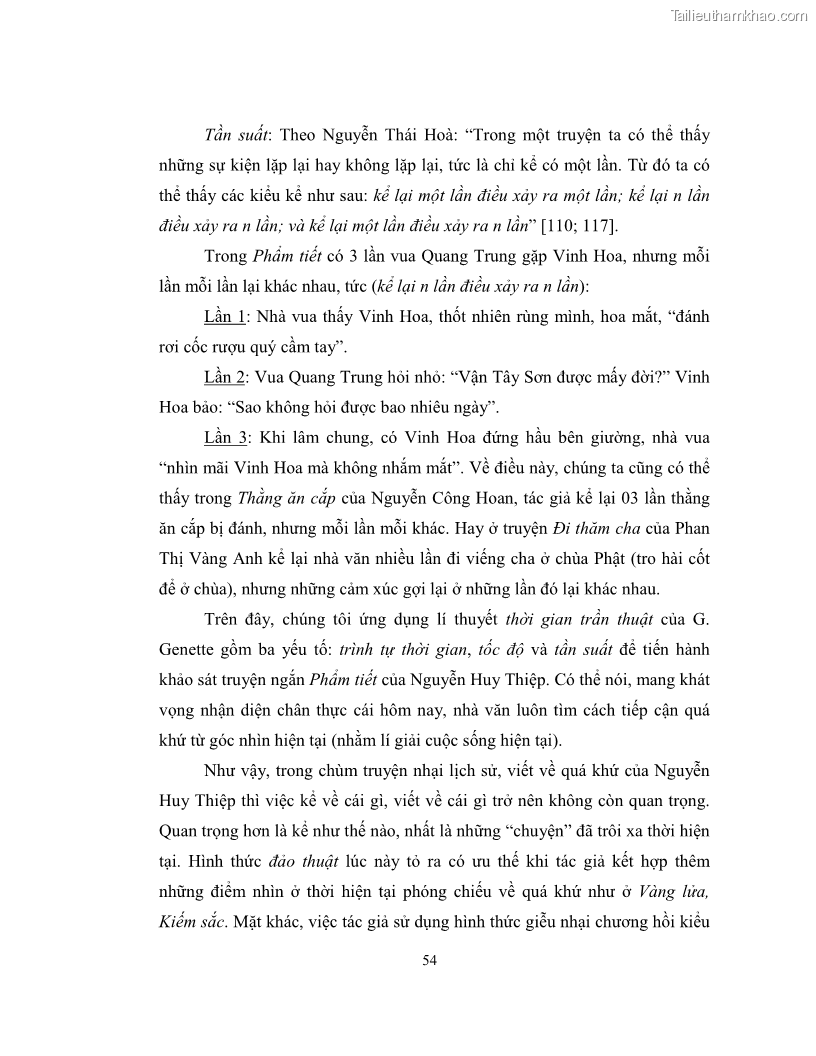 Luận văn thạc sĩ khoa học ngữ văn Không gian và thời gian nghệ thuật trong truyện ngắn Nguyễn Huy Thiệp - 5 Trang 59