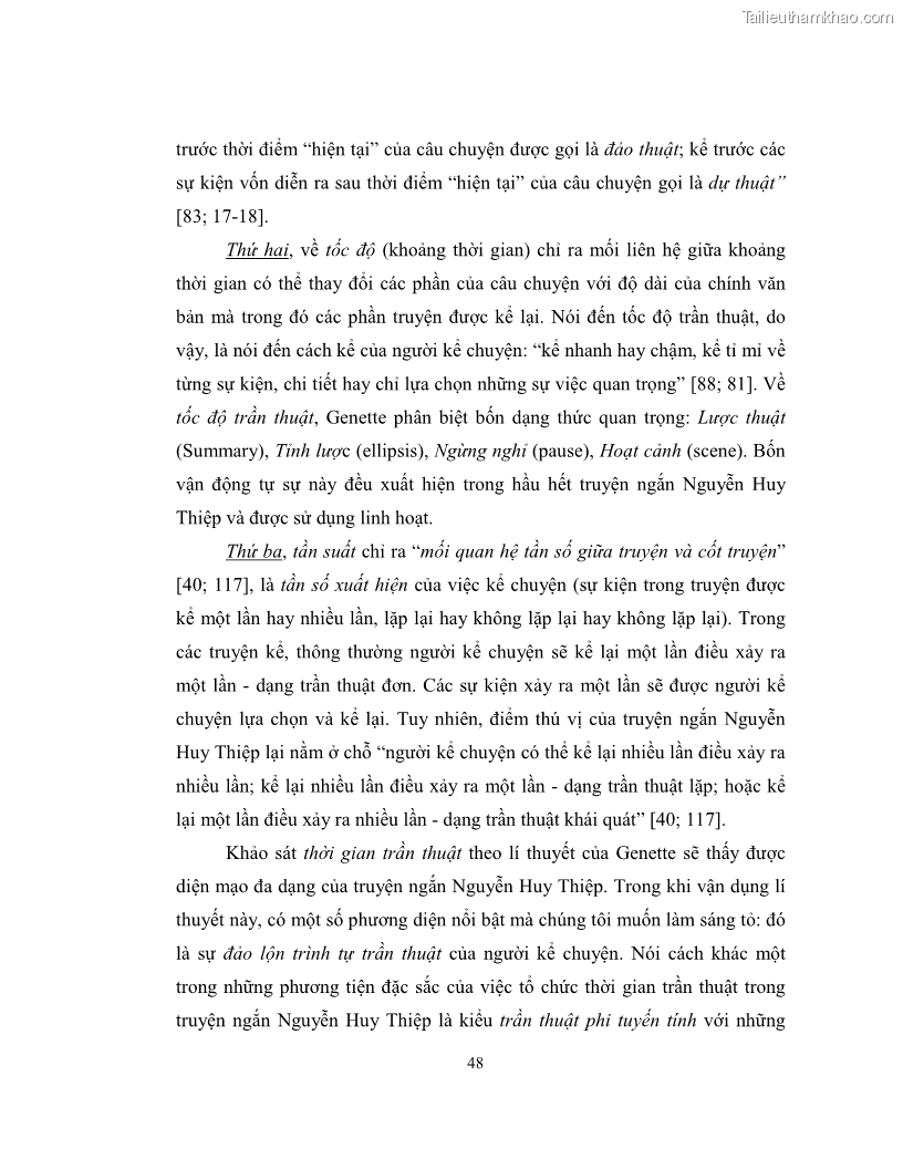 Luận văn thạc sĩ khoa học ngữ văn Không gian và thời gian nghệ thuật trong truyện ngắn Nguyễn Huy Thiệp - 5 Trang 53