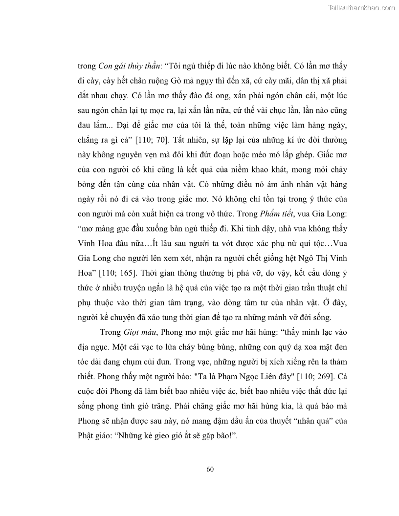 Luận văn thạc sĩ khoa học ngữ văn Không gian và thời gian nghệ thuật trong truyện ngắn Nguyễn Huy Thiệp - 6 Trang 65