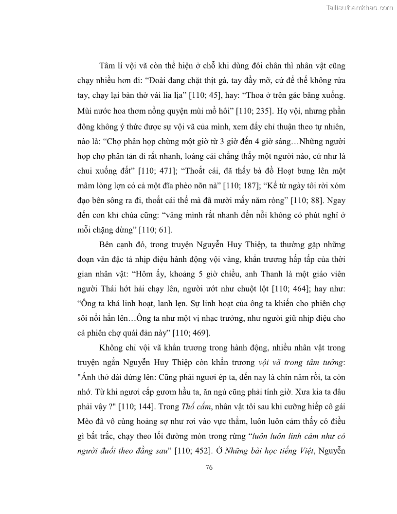 Luận văn thạc sĩ khoa học ngữ văn Không gian và thời gian nghệ thuật trong truyện ngắn Nguyễn Huy Thiệp - 7 Trang 81