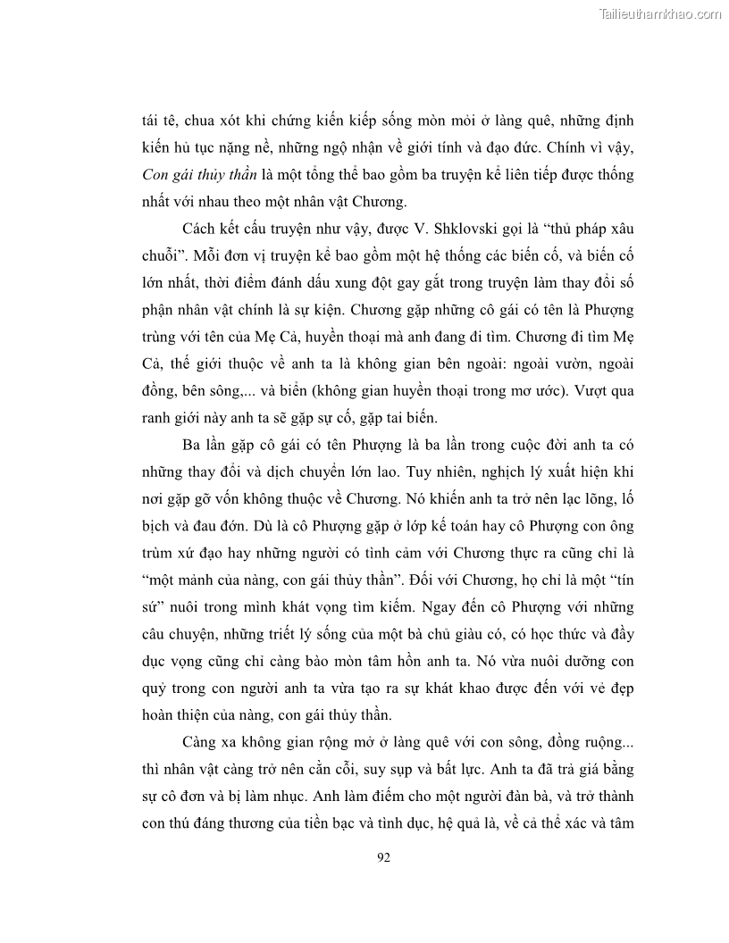 Luận văn thạc sĩ khoa học ngữ văn Không gian và thời gian nghệ thuật trong truyện ngắn Nguyễn Huy Thiệp - 9 Trang 97