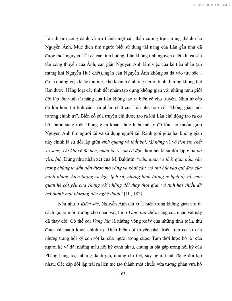 Luận văn thạc sĩ khoa học ngữ văn Không gian và thời gian nghệ thuật trong truyện ngắn Nguyễn Huy Thiệp - 9 Trang 108