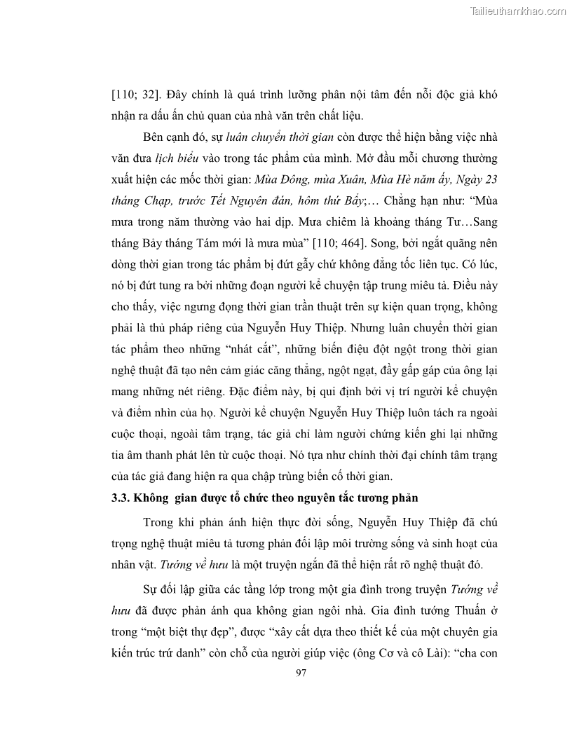Luận văn thạc sĩ khoa học ngữ văn Không gian và thời gian nghệ thuật trong truyện ngắn Nguyễn Huy Thiệp - 9 Trang 102