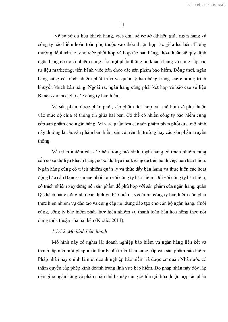 Luận văn thạc sĩ kinh doanh thương mại Phát triển các sản phẩm Bancassurance tại Ngân hàng TMCP Quân đội – MB - 2 Trang 20