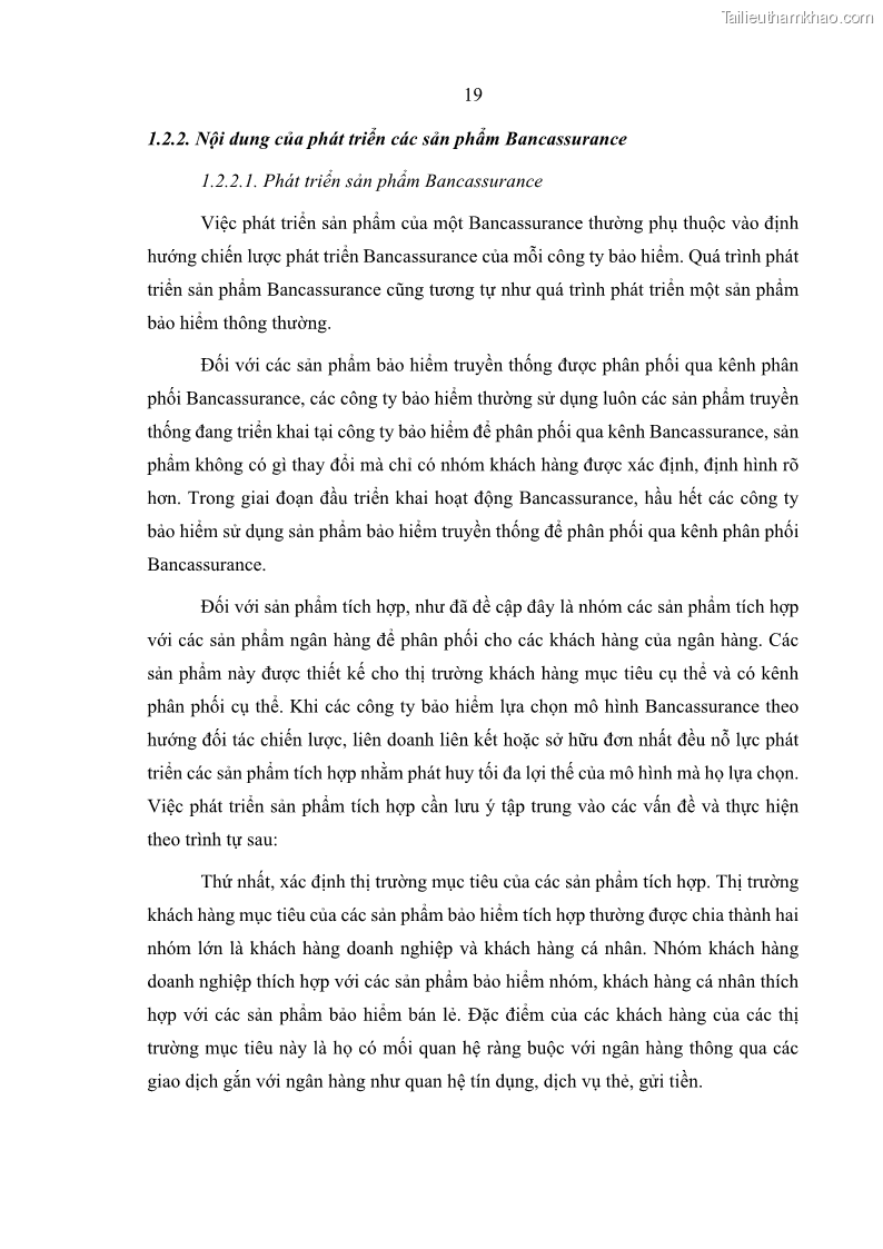 Luận văn thạc sĩ kinh doanh thương mại Phát triển các sản phẩm Bancassurance tại Ngân hàng TMCP Quân đội – MB - 3 Trang 28