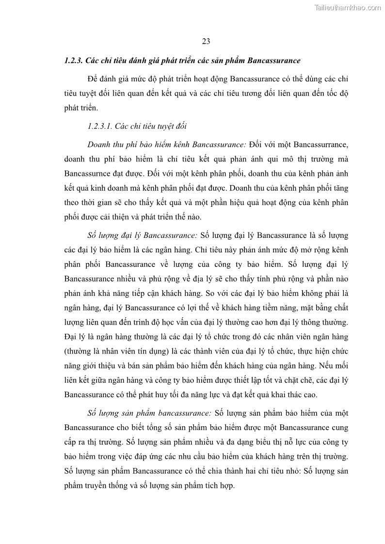 Luận văn thạc sĩ kinh doanh thương mại Phát triển các sản phẩm Bancassurance tại Ngân hàng TMCP Quân đội – MB - 3 Trang 32