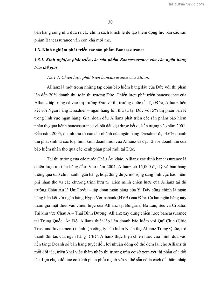 Luận văn thạc sĩ kinh doanh thương mại Phát triển các sản phẩm Bancassurance tại Ngân hàng TMCP Quân đội – MB - 4 Trang 39