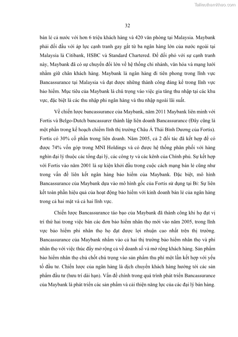 Luận văn thạc sĩ kinh doanh thương mại Phát triển các sản phẩm Bancassurance tại Ngân hàng TMCP Quân đội – MB - 4 Trang 41