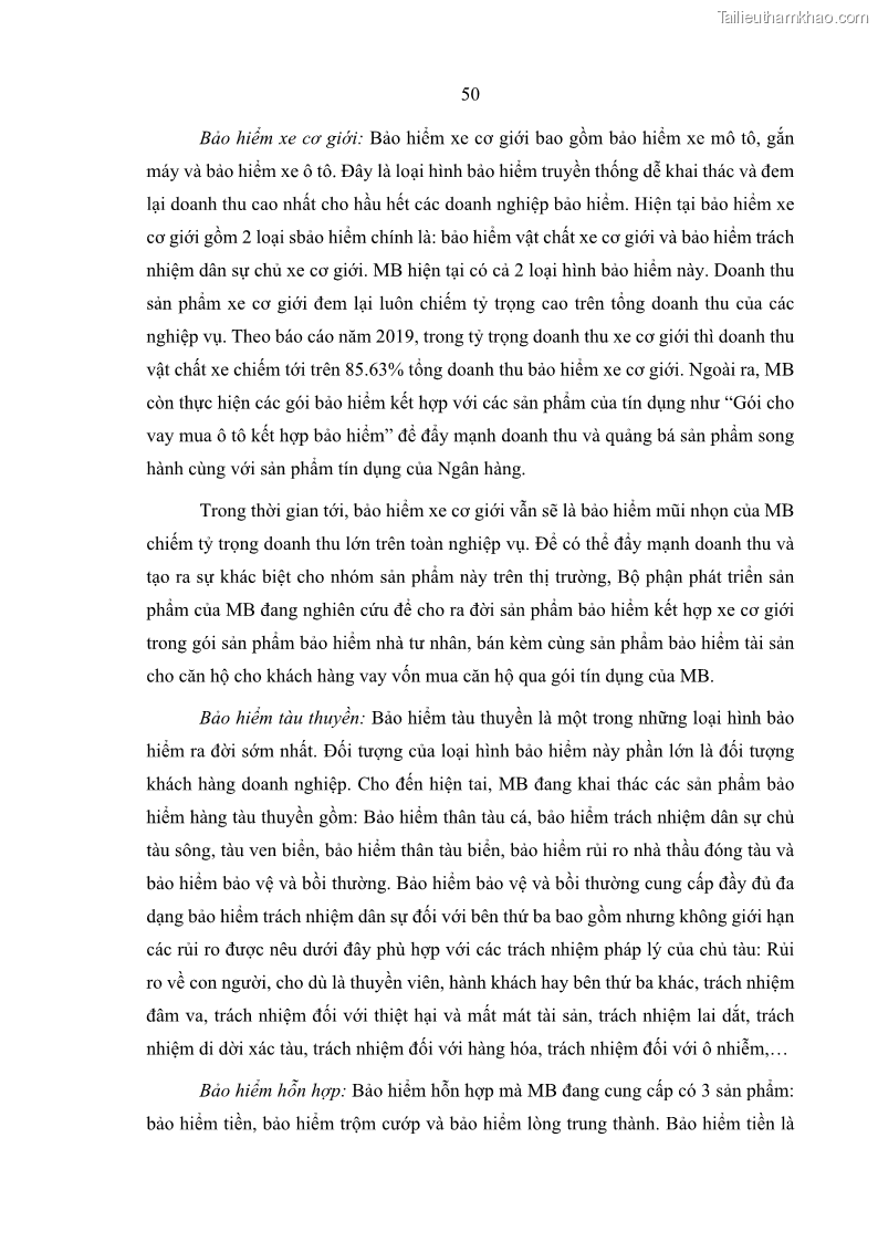 Luận văn thạc sĩ kinh doanh thương mại Phát triển các sản phẩm Bancassurance tại Ngân hàng TMCP Quân đội – MB - 5 Trang 59