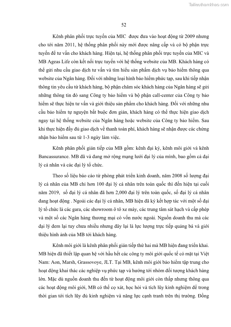 Luận văn thạc sĩ kinh doanh thương mại Phát triển các sản phẩm Bancassurance tại Ngân hàng TMCP Quân đội – MB - 6 Trang 61