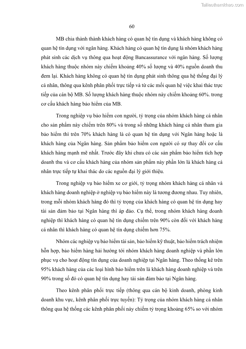 Luận văn thạc sĩ kinh doanh thương mại Phát triển các sản phẩm Bancassurance tại Ngân hàng TMCP Quân đội – MB - 6 Trang 69