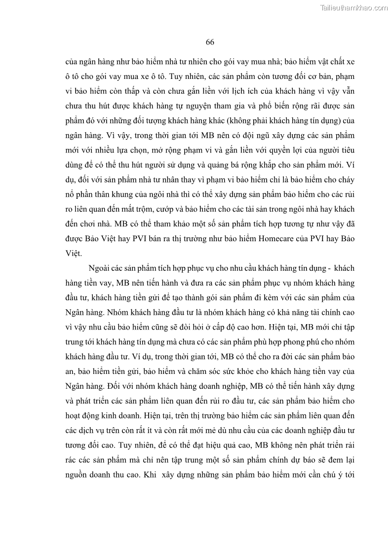 Luận văn thạc sĩ kinh doanh thương mại Phát triển các sản phẩm Bancassurance tại Ngân hàng TMCP Quân đội – MB - 7 Trang 75