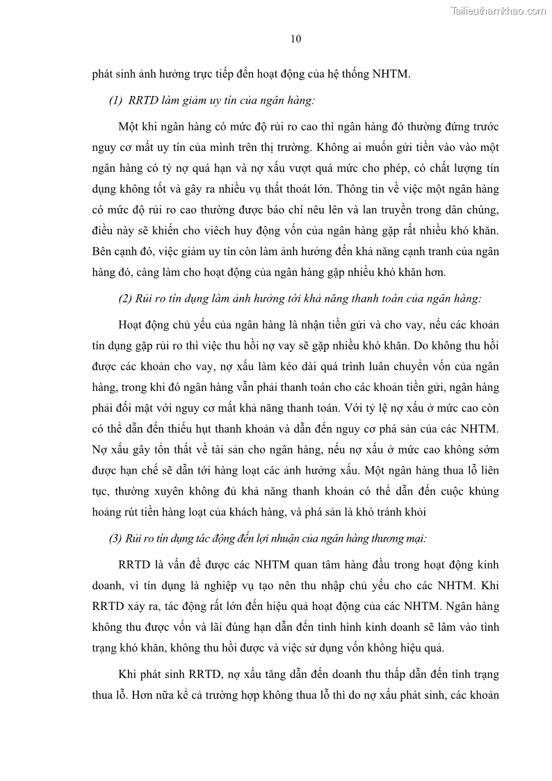 Luận văn thạc sĩ kinh doanh thương mại Quản lý rủi ro tín dụng khách hàng cá nhân tại Ngân hàng Sài gòn Hà Nội- SHB Chi nhánh Quảng Ninh - 2 Trang 21