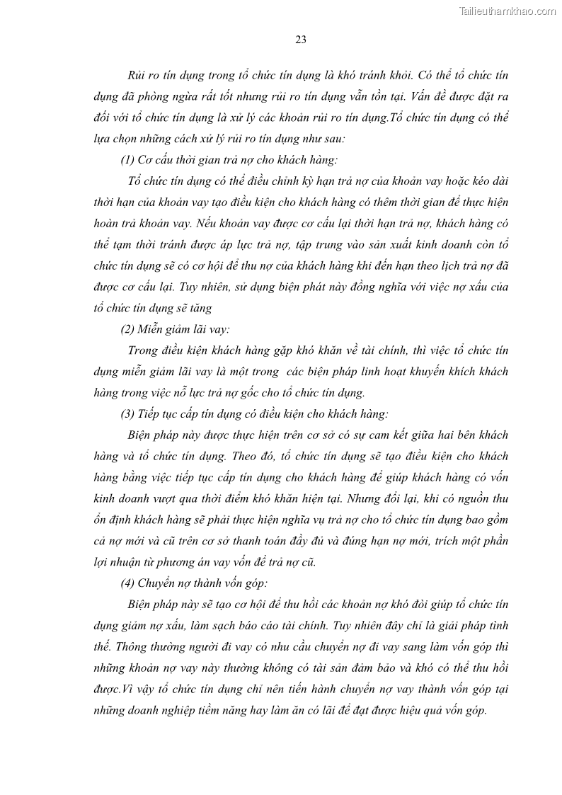 Luận văn thạc sĩ kinh doanh thương mại Quản lý rủi ro tín dụng khách hàng cá nhân tại Ngân hàng Sài gòn Hà Nội- SHB Chi nhánh Quảng Ninh - 3 Trang 34