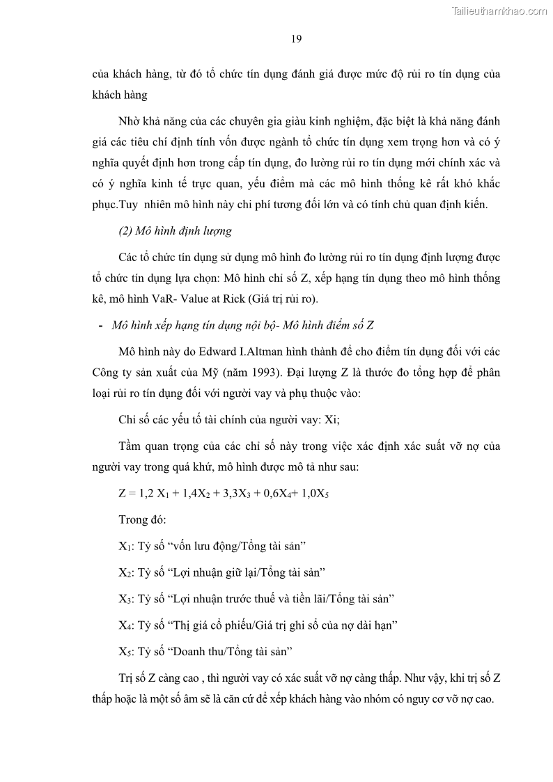 Luận văn thạc sĩ kinh doanh thương mại Quản lý rủi ro tín dụng khách hàng cá nhân tại Ngân hàng Sài gòn Hà Nội- SHB Chi nhánh Quảng Ninh - 3 Trang 30
