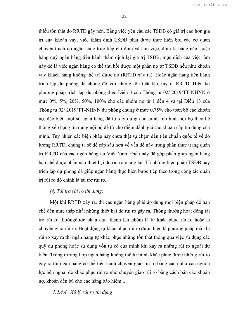 Luận văn thạc sĩ kinh doanh thương mại Quản lý rủi ro tín dụng khách hàng cá nhân tại Ngân hàng Sài gòn Hà Nội- SHB Chi nhánh Quảng Ninh - 3 Trang 33