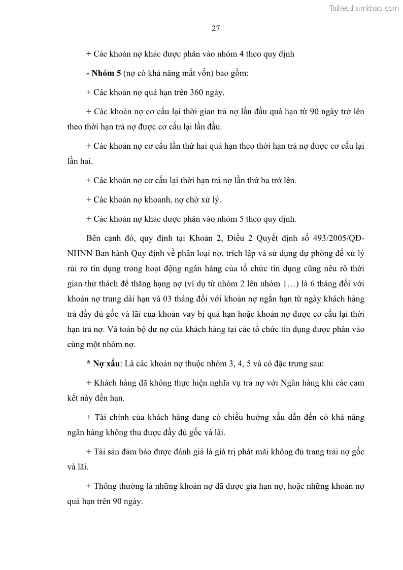 Luận văn thạc sĩ kinh doanh thương mại Quản lý rủi ro tín dụng khách hàng cá nhân tại Ngân hàng Sài gòn Hà Nội- SHB Chi nhánh Quảng Ninh - 4 Trang 38