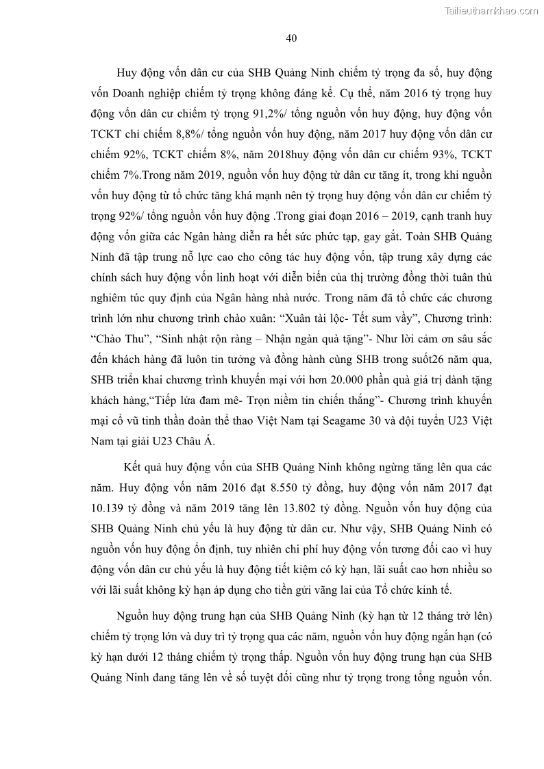Luận văn thạc sĩ kinh doanh thương mại Quản lý rủi ro tín dụng khách hàng cá nhân tại Ngân hàng Sài gòn Hà Nội- SHB Chi nhánh Quảng Ninh - 5 Trang 51