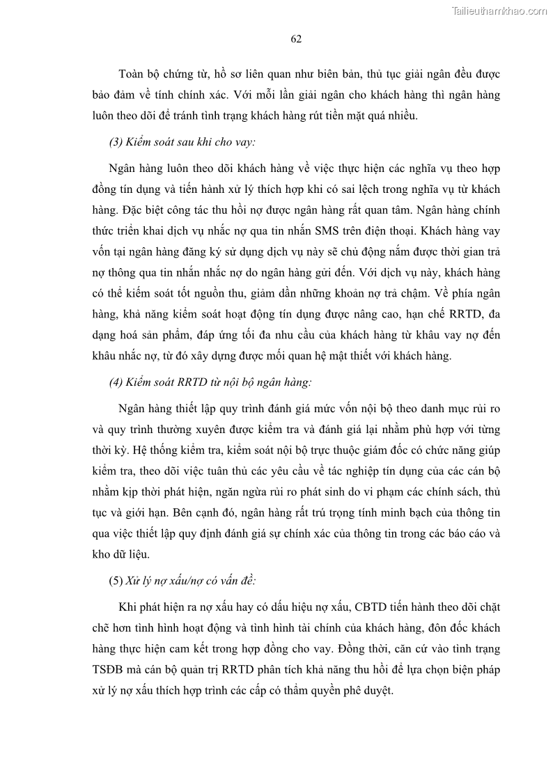Luận văn thạc sĩ kinh doanh thương mại Quản lý rủi ro tín dụng khách hàng cá nhân tại Ngân hàng Sài gòn Hà Nội- SHB Chi nhánh Quảng Ninh - 7 Trang 73