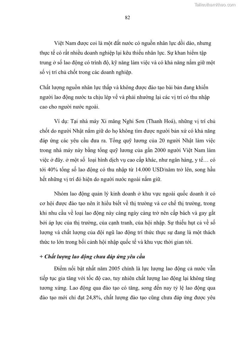 Luận văn thạc sĩ luật học Bảo vệ quyền lợi lao động nữ trong Pháp luật lao động Việt Nam - 7 Trang 82