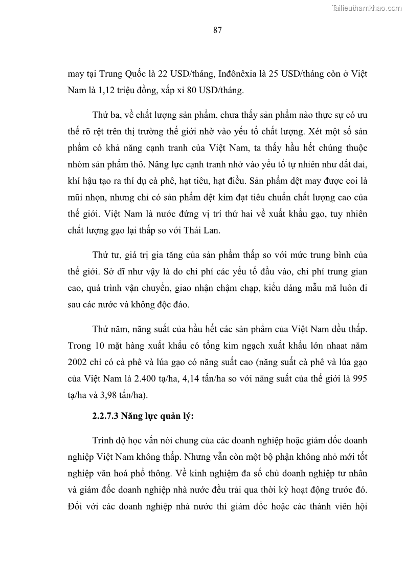 Luận văn thạc sĩ luật học Bảo vệ quyền lợi lao động nữ trong Pháp luật lao động Việt Nam - 8 Trang 87