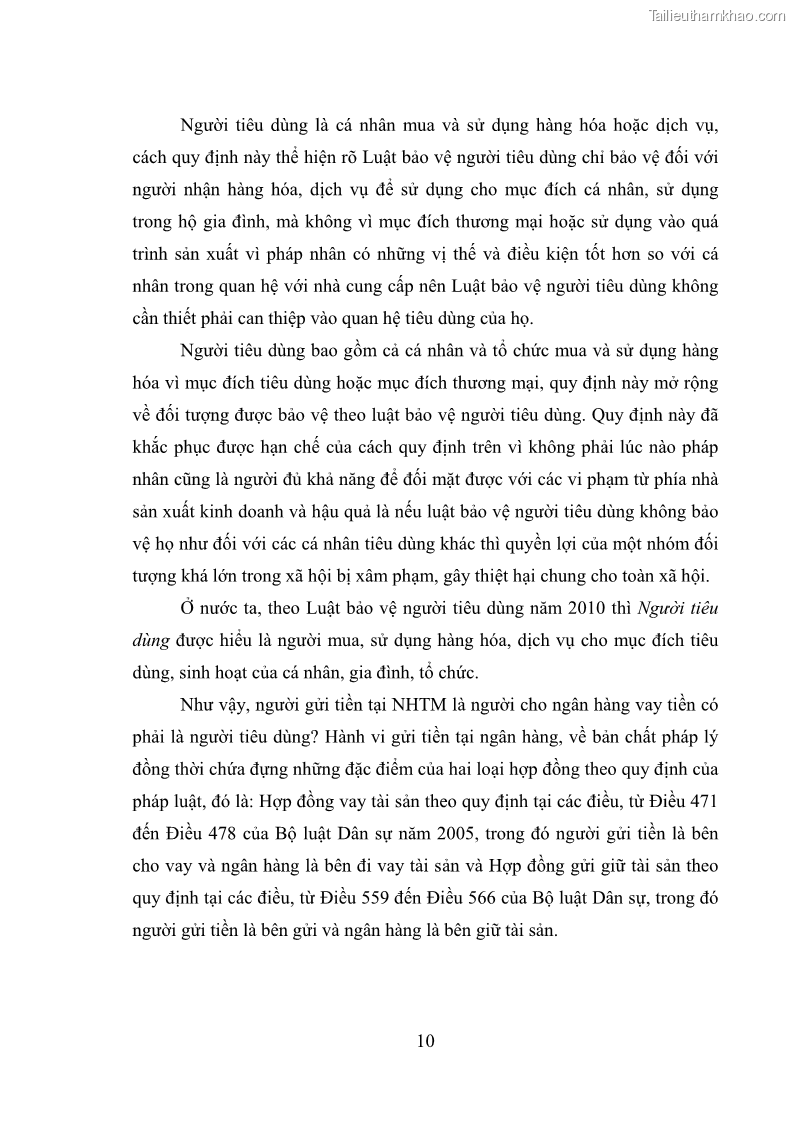 Luận văn thạc sĩ luật học Bảo vệ quyền lợi người gửi tiền tại ngân hàng thương mại theo pháp luật Việt Nam - 2 Trang 15