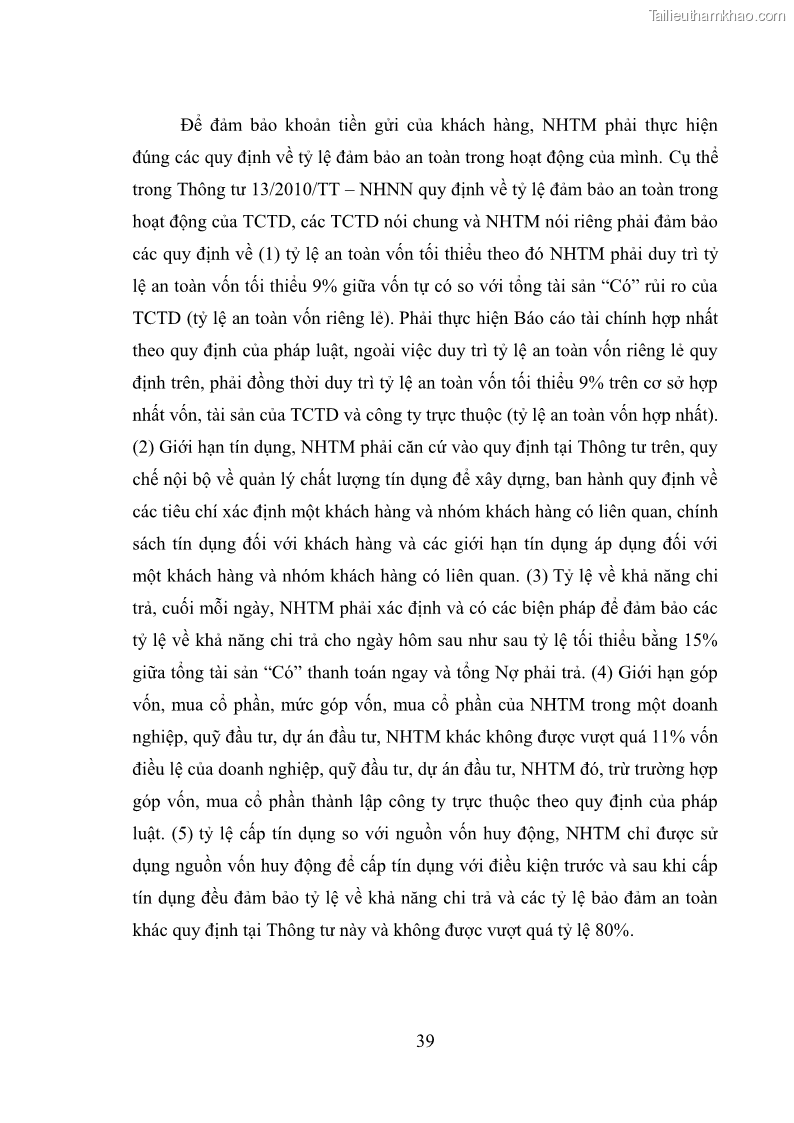 Luận văn thạc sĩ luật học Bảo vệ quyền lợi người gửi tiền tại ngân hàng thương mại theo pháp luật Việt Nam - 4 Trang 44