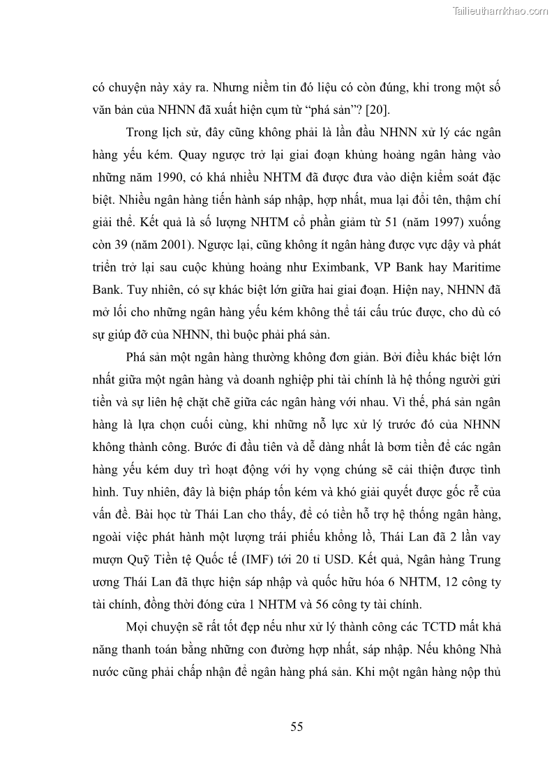 Luận văn thạc sĩ luật học Bảo vệ quyền lợi người gửi tiền tại ngân hàng thương mại theo pháp luật Việt Nam - 5 Trang 60