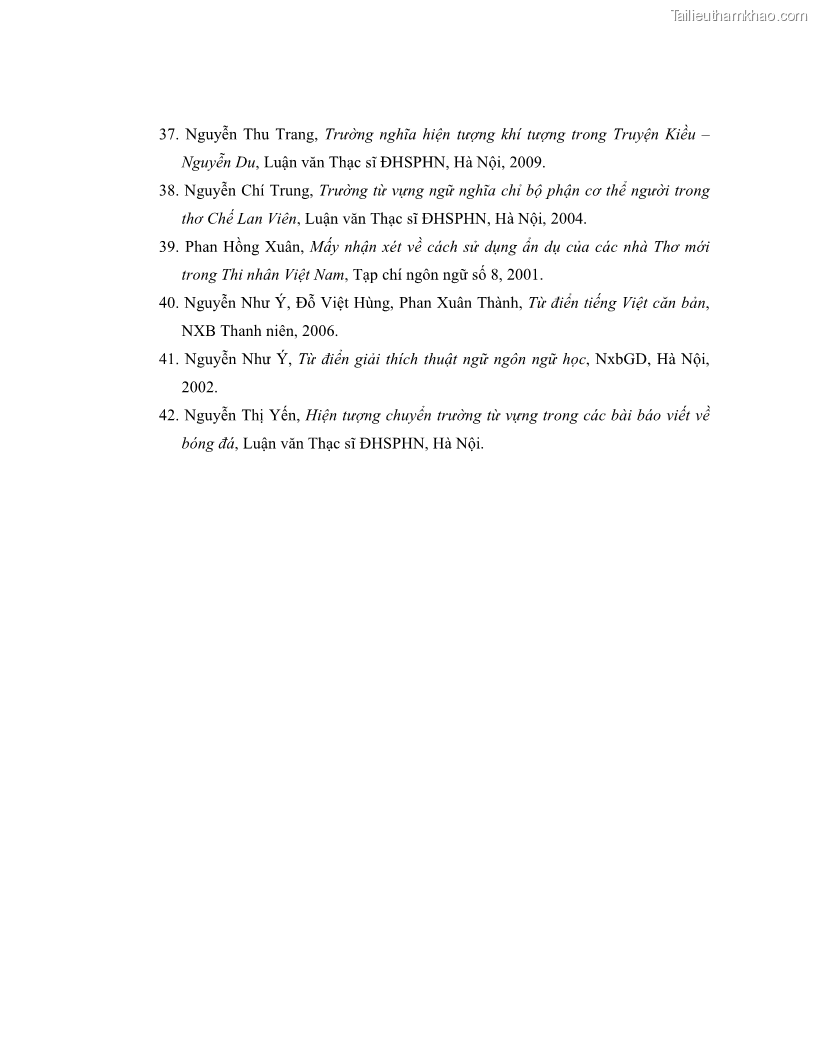 Luận văn thạc sĩ ngôn ngữ học Hiện tượng chuyển trường nghĩa trong thơ Xuân Diệu - 15 Trang 171