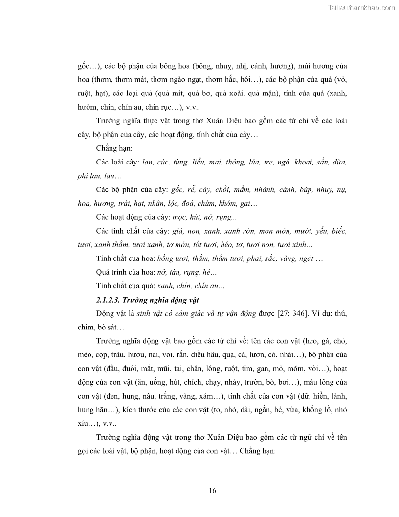 Luận văn thạc sĩ ngôn ngữ học Hiện tượng chuyển trường nghĩa trong thơ Xuân Diệu - 2 Trang 18