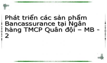 Phát triển các sản phẩm Bancassurance tại Ngân hàng TMCP Quân đội – MB - 2