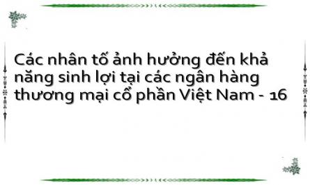 Các nhân tố ảnh hưởng đến khả năng sinh lợi tại các ngân hàng thương mại cổ phần Việt Nam - 16
