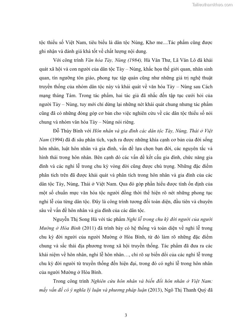 Luận văn thạc sĩ dân tộc học Nghi lễ hôn nhân của người Tu Dí ở xã Thanh Bình, huyện Mường Khương, tỉnh Lào Cai - 1 Trang 10