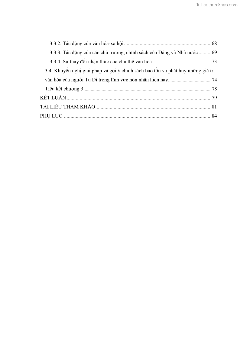 Luận văn thạc sĩ dân tộc học Nghi lễ hôn nhân của người Tu Dí ở xã Thanh Bình, huyện Mường Khương, tỉnh Lào Cai - 1 Trang 7