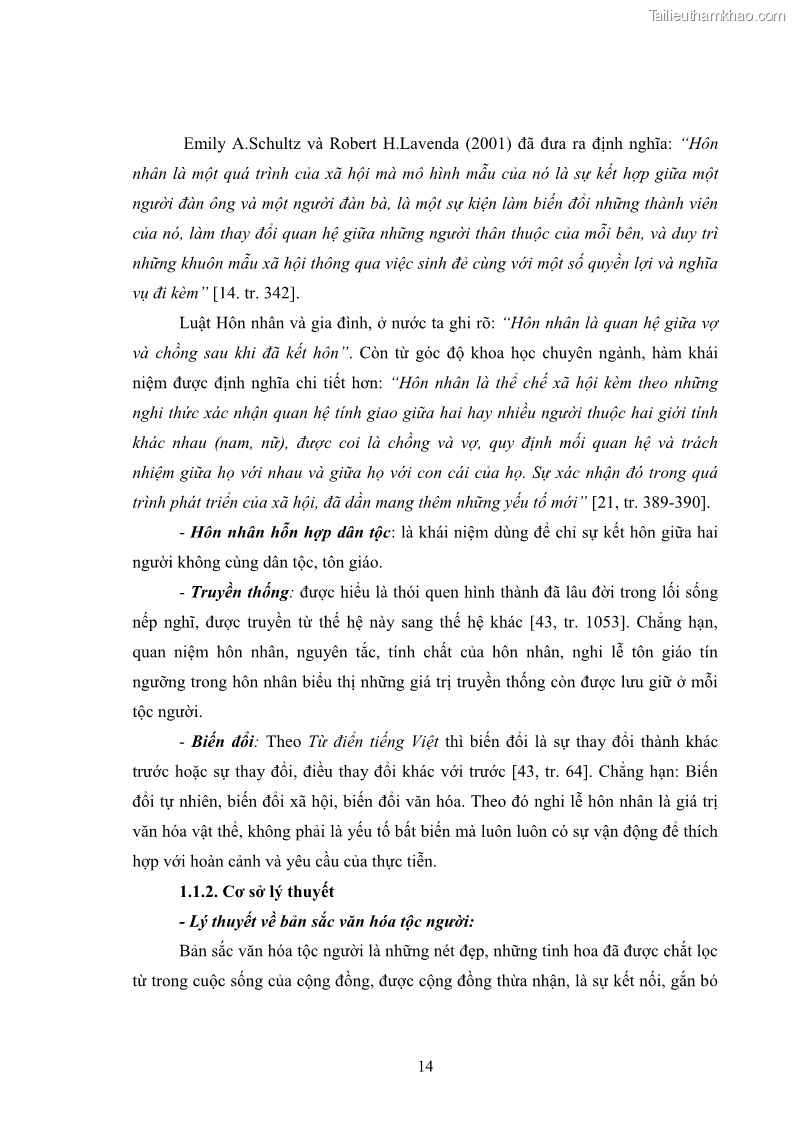 Luận văn thạc sĩ dân tộc học Nghi lễ hôn nhân của người Tu Dí ở xã Thanh Bình, huyện Mường Khương, tỉnh Lào Cai - 2 Trang 21