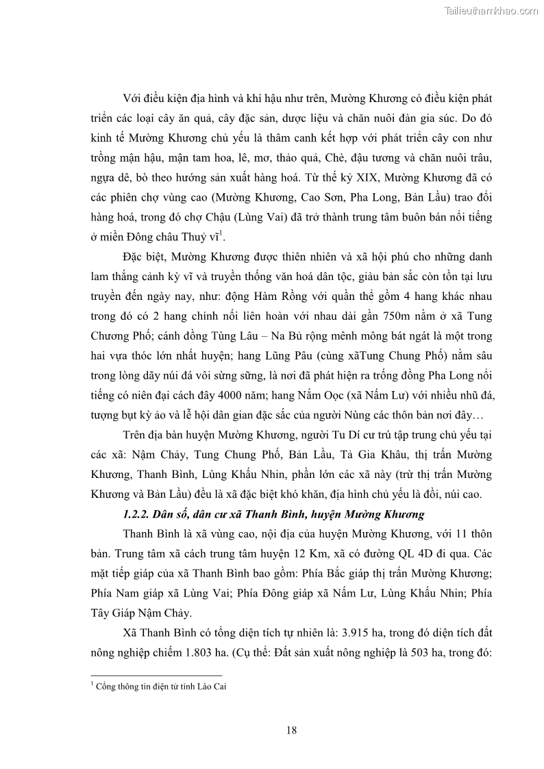 Luận văn thạc sĩ dân tộc học Nghi lễ hôn nhân của người Tu Dí ở xã Thanh Bình, huyện Mường Khương, tỉnh Lào Cai - 3 Trang 25